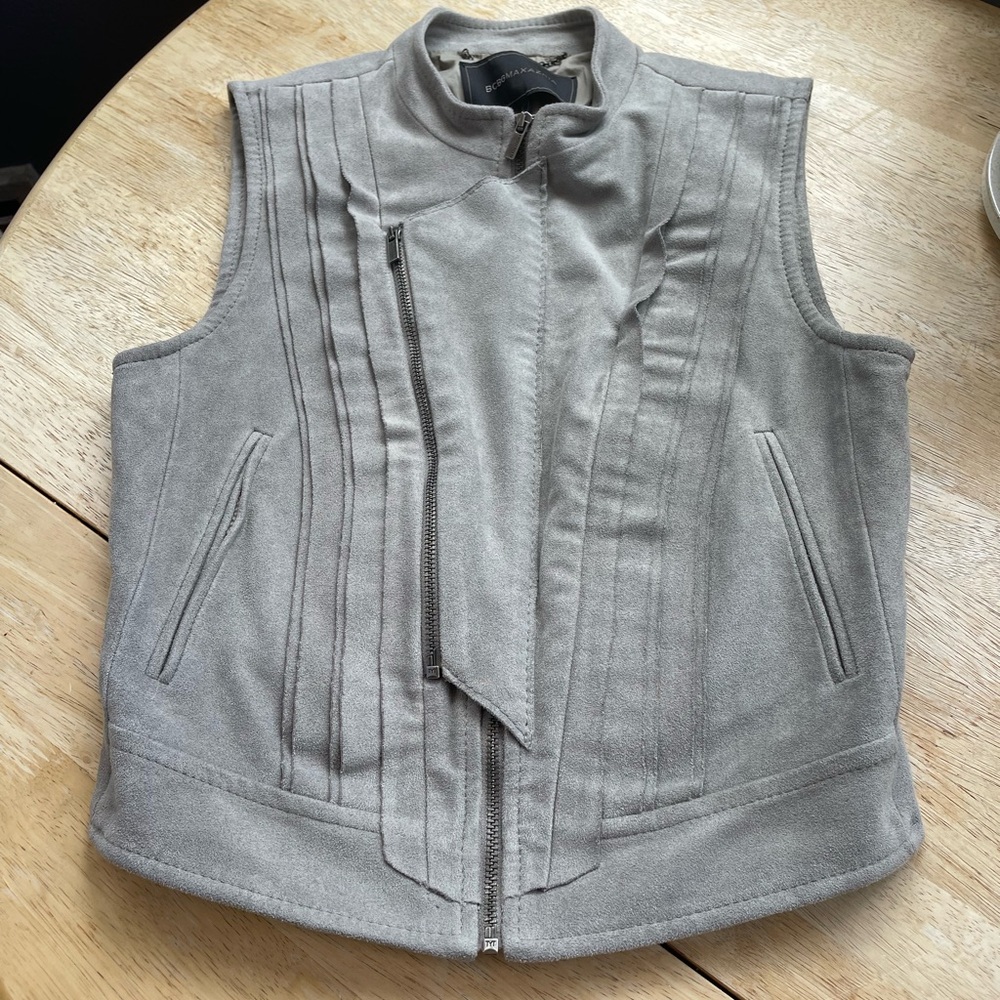BCBG Gray Sleeveless Vest